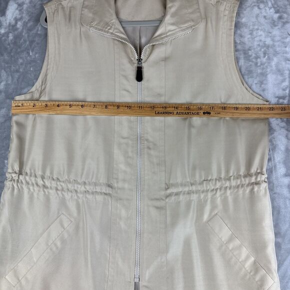 Seide Peter Hahn 100% Silk Vest Women's Large (38) Ivory Zip Up Europe (1132) - Picture 8 of 9